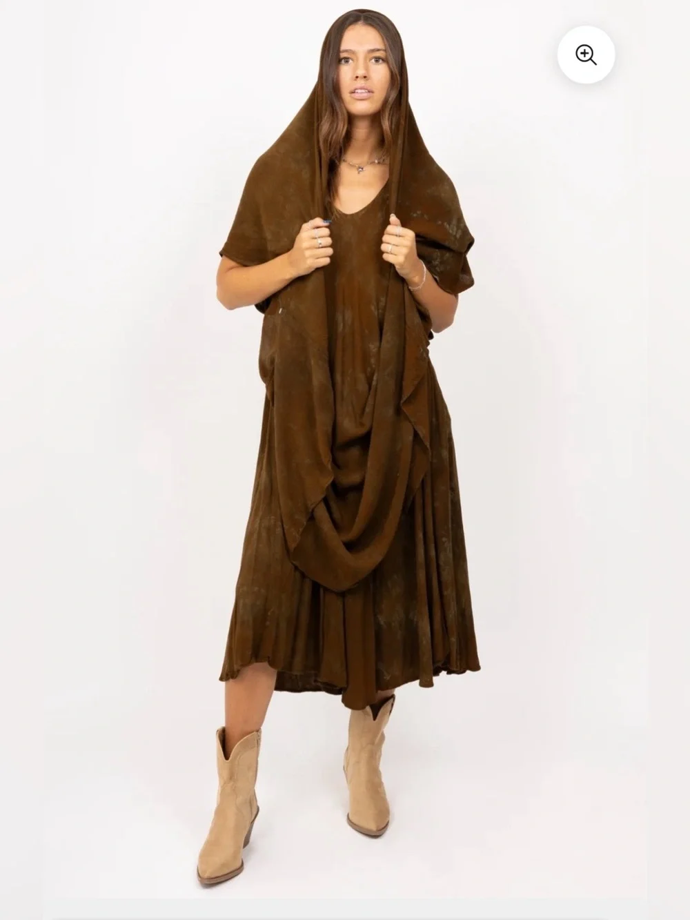 Kin Amora Desert Dweller Dress Fringe Moroccan Resort Travel Dress One Size Boho - Picture 14 of 16